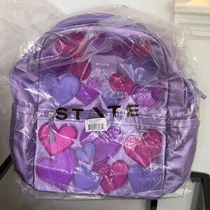 3D Hearts KANE DOUBLE POCKET STATE BACKPACK
